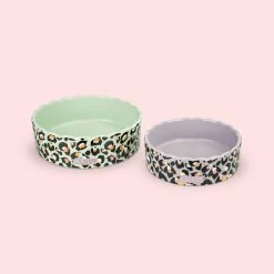 Eleanor Bowmer Leopard Pet Bowl (Set of 2)