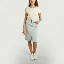 CLOSED Light Blue Emmet Light Denim Pencil Skirt
