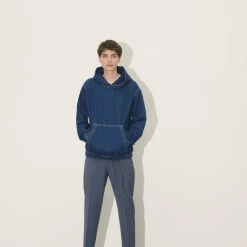 CLOSED Sweat Capuche - Denim Mid-blue