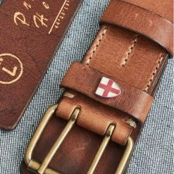 Blue de Genes Cintura Leather Belt - Cognac