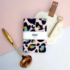 Eleanor Bowmer : Pink Leopard Print Tea Towel