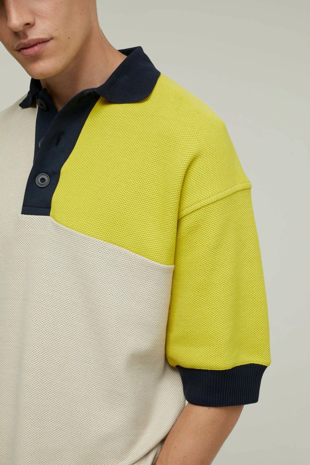 CLOSED Polo Oversize - Block - Stratus Grey & Jaune