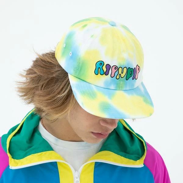RIP N DIP Boomer Gang Cotton 6 Panel Cap Yellow Blue Tie Dye