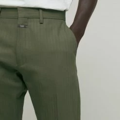 CLOSED Pantalon Atelier Tapered - Lin - Vert Gris