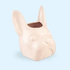 Eleanor Bowmer Pink Frank Dog Planter