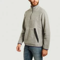 CLOSED Grey Fleece Sweater