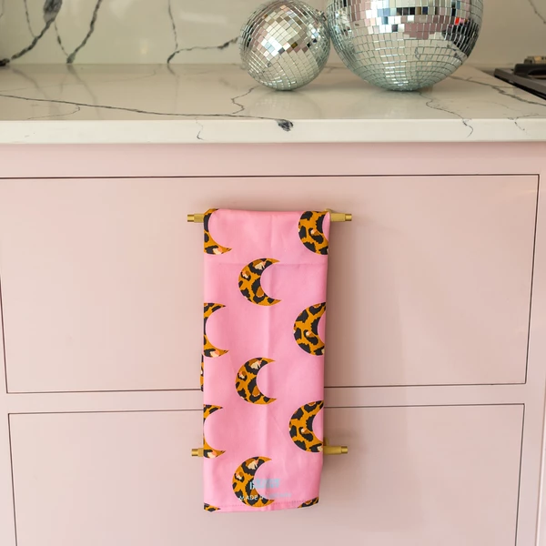 Eleanor Bowmer Leopard Moons Tea Towel