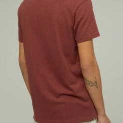 CLOSED T-shirt Jersey Col Rond - Coton Organique - Red Plum