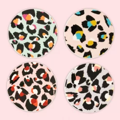 Eleanor Bowmer Ceramic Coaster Set of 4- Leopard